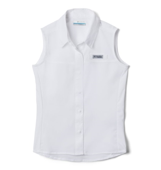 Columbia PFG Tamiami Kids' Shirts White | 903-RDKSEQ