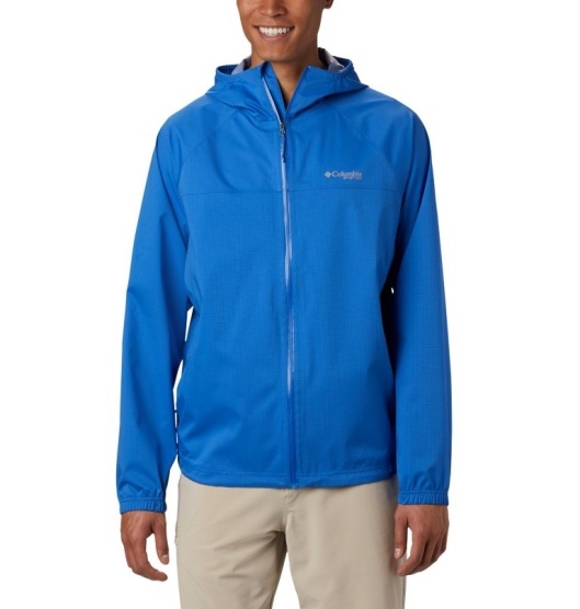 Columbia PFG Tamiami Men's Rain Jacket Blue | 067-BZJPWE