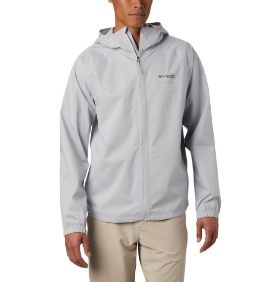 Columbia PFG Tamiami Men's Rain Jacket Grey | 081-YCKBGL