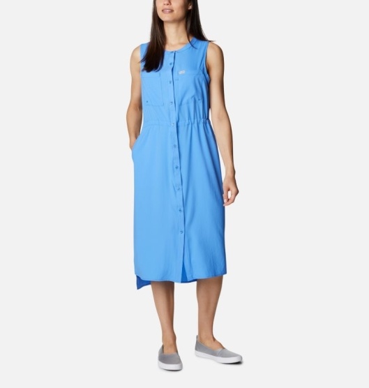 Columbia PFG Tamiami Women's Dresses Blue | 154-KVSCMH