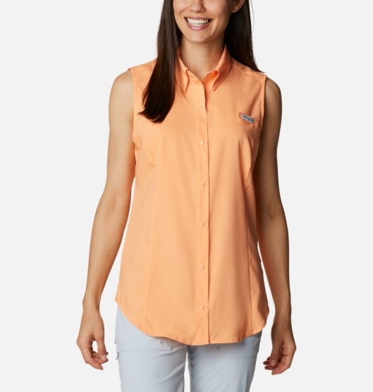 Columbia PFG Tamiami Women's Shirts Yellow | 057-AUGHDX