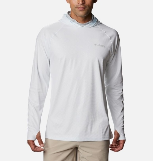 Columbia PFG Terminal Deflector Men's Hoodies White | 527-RGVXUH