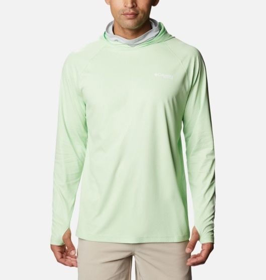 Columbia PFG Terminal Deflector Men's Hoodies Green | 892-JNREID