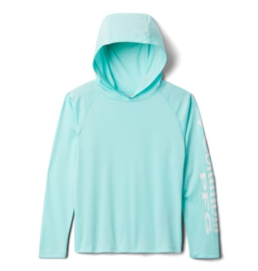 Columbia PFG Terminal Tackle Kids' Hoodies Green | 987-HCTOFK