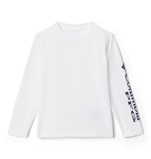 Columbia PFG Terminal Tackle Kids' Shirts White | 182-FMKEZN