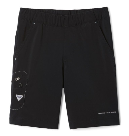 Columbia PFG Terminal Tackle Kids' Shorts Black White | 684-NQIDHC