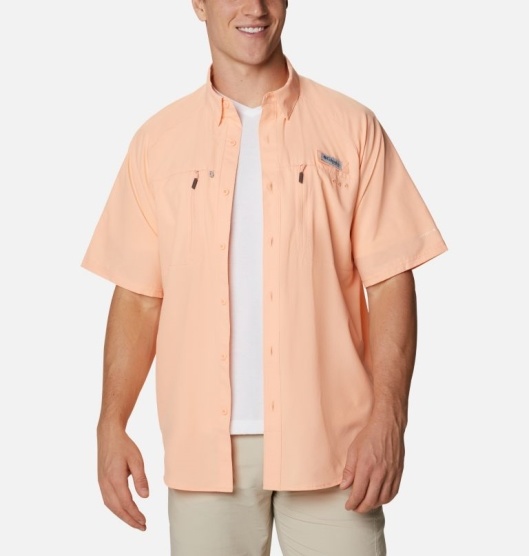 Columbia PFG Terminal Tackle Men's Fishing Shirts Yellow | 860-HZLNUW