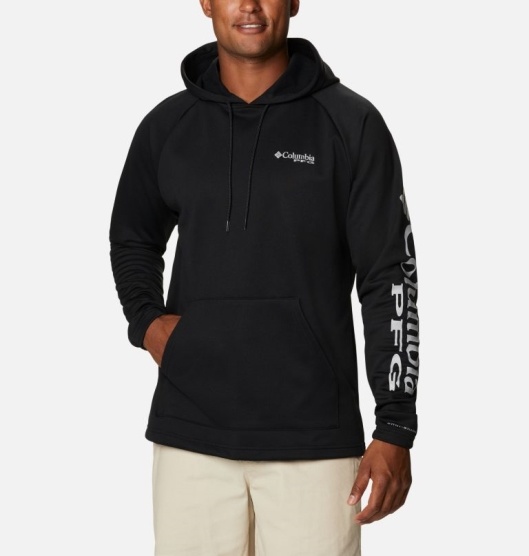 Columbia PFG Terminal Tackle Men's Hoodies Black Grey | 647-DUTGKW