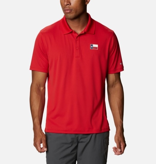 Columbia PFG Terminal Tackle Men's Polo Red | 174-JYZXHG