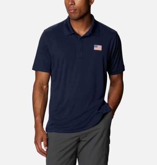 Columbia PFG Terminal Tackle Men's Polo Navy | 813-YCGUPR