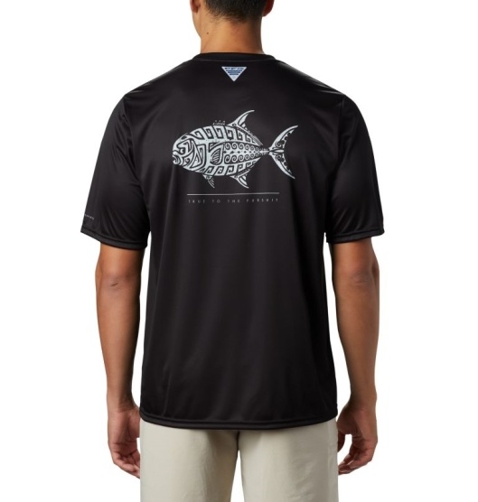 Columbia PFG Terminal Tackle Men's T-Shirt Black | 269-VHKYGP