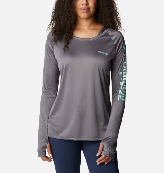 Columbia PFG Tidal Tee Women's Hoodies Grey | 923-KFPLXQ