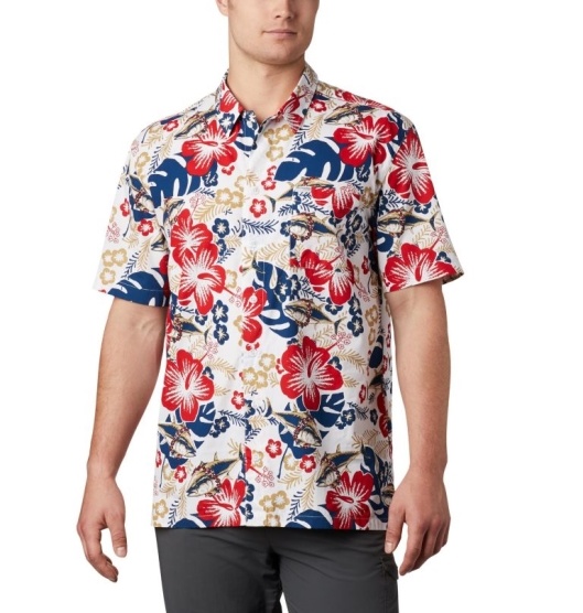 Columbia PFG Trollers Best Men's Shirts Blue Katuna Vibes | 974-UZYGDO