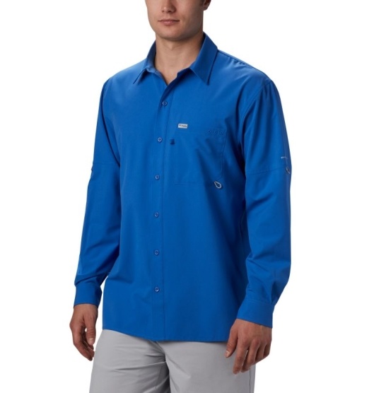 Columbia PFG Zero Rules Men's Shirts Blue | 074-RSINCZ