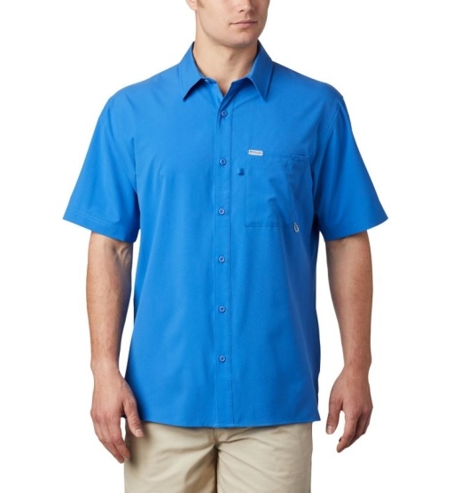 Columbia PFG Zero Rules Men's Shirts Blue | 961-QIZADW