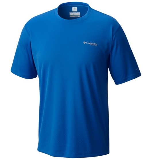 Columbia PFG Zero Rules Men's T-Shirt Blue | 836-OPCARD