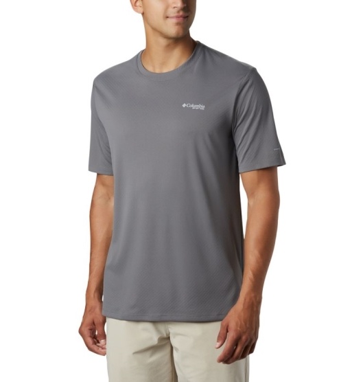 Columbia PFG Zero Rules Men's T-Shirt Grey | 509-DQZGNJ