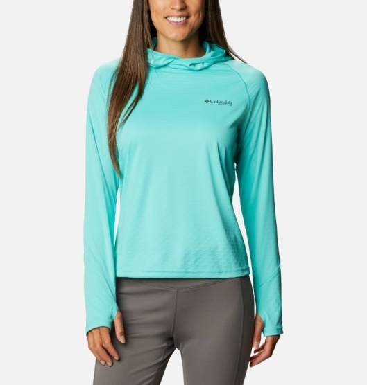 Columbia PFG Zero Rules Women's Hoodies Blue | 657-IXRVSO