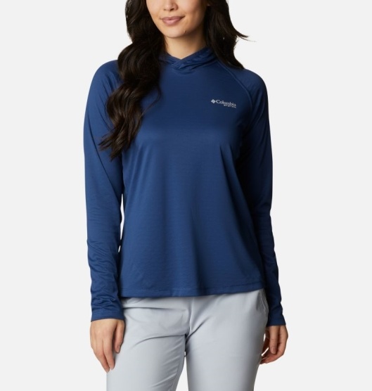 Columbia PFG Zero Rules Women's Hoodies Blue | 846-YEMOPV