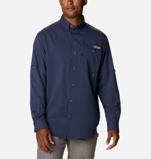 Columbia PHG Bucktail Men's Shirts Blue | 951-HAJVMI