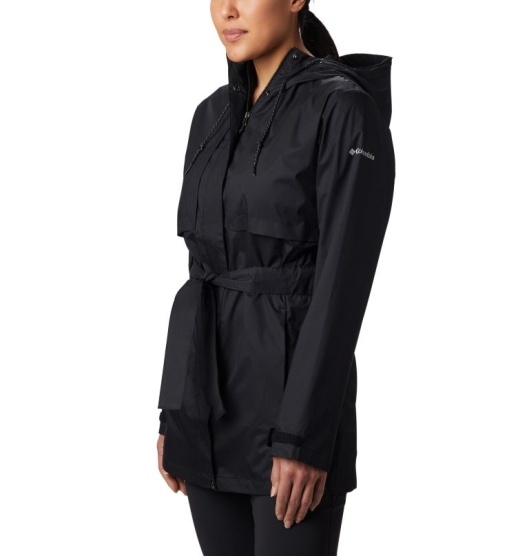 Columbia Pardon My Trench Women's Rain Jacket Black | 723-OQVCGT