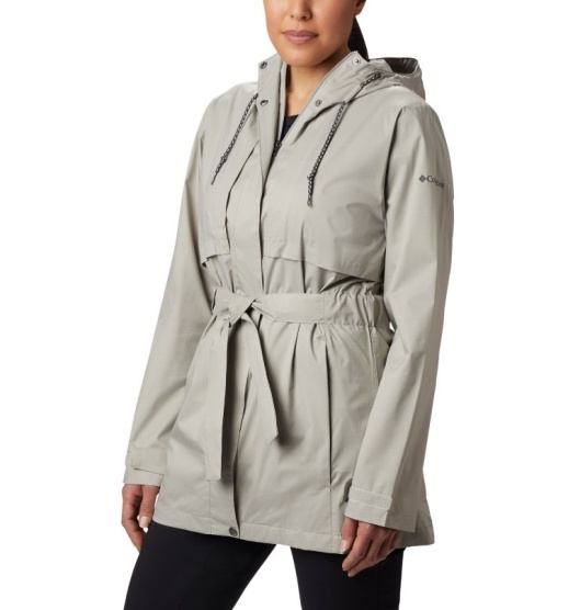 Columbia Pardon My Trench Women's Rain Jacket Grey | 813-SHWFLZ