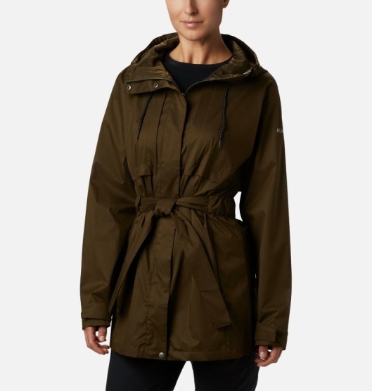 Columbia Pardon My Trench Women's Rain Jacket Olive Green | 938-CTBNPQ