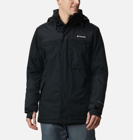 Columbia Park Run Men's Ski Jacket Black | 359-NLZUDV