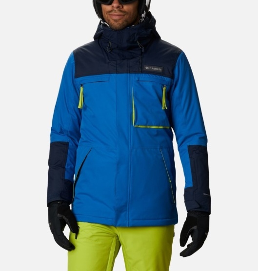 Columbia Park Run Men's Ski Jacket Navy | 968-XNSORV