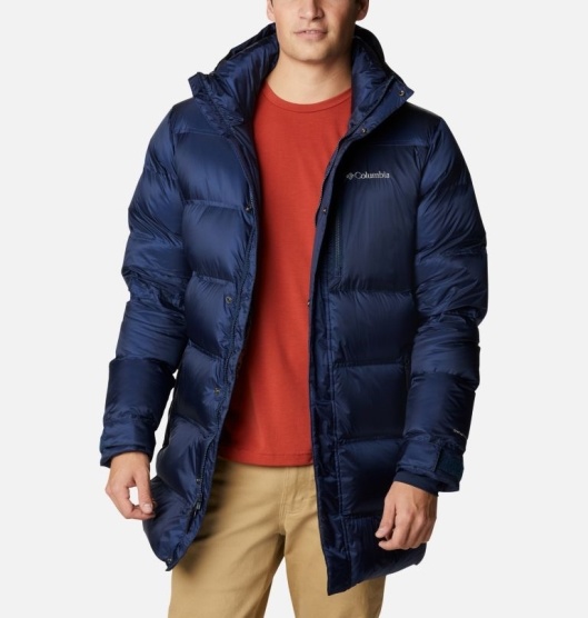 Columbia Peak District Men's Parkas Navy | 607-LIVGCB