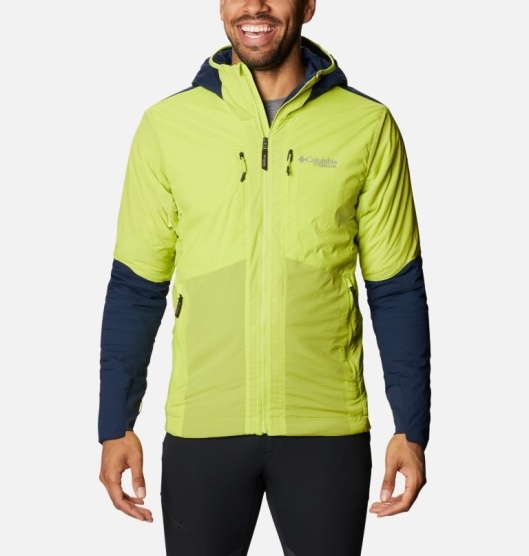 Columbia Peak Pursuit Men's Ski Jacket Yellow Navy | 082-MSELFJ