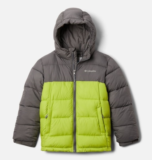 Columbia Pike Lake Kids' Puffer Jacket Grey Yellow | 395-ITFVBN