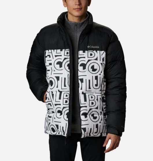 Columbia Pike Lake Men's Insulated Jacket White Black | 384-VUNOSH