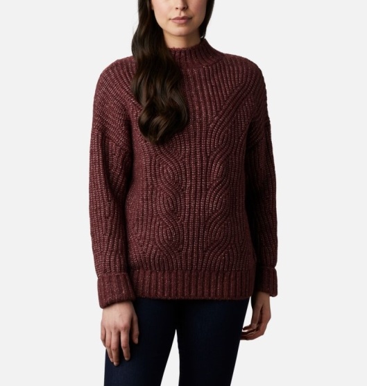 Columbia Pine Street Women's Sweaters Red | 015-GDZSMV