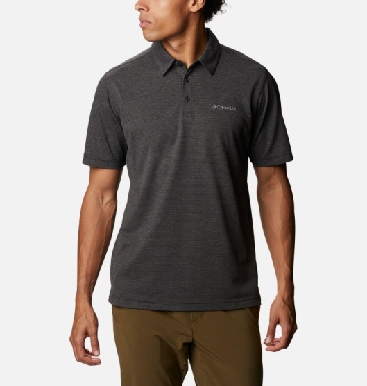 Columbia Pique Men's Polo Black | 940-NJDRTL