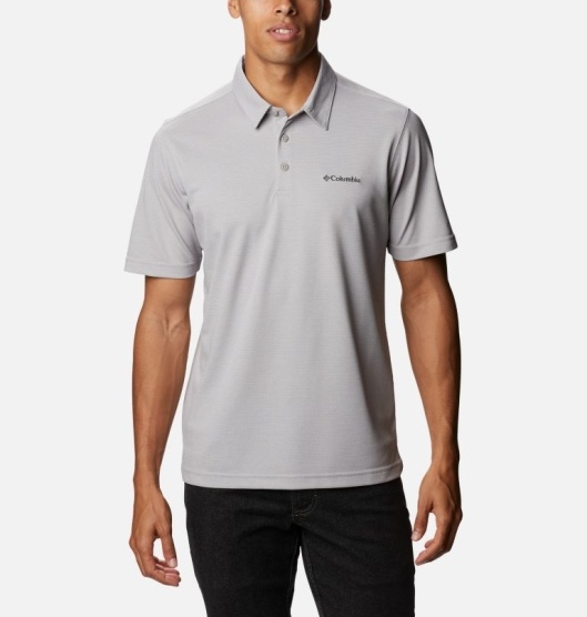 Columbia Pique Men's Polo Grey | 935-DSOLBA