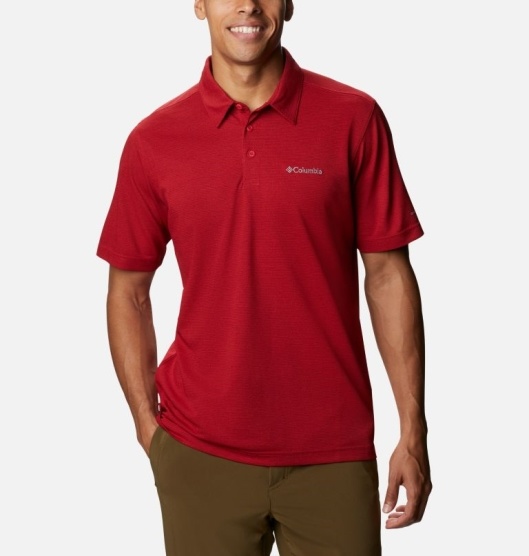 Columbia Pique Men's Polo Red | 013-EAGTMW