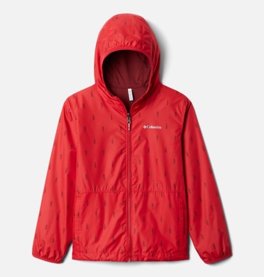 Columbia Pixel Grabber Kids' Rain Jacket Red | 586-RLBKMI