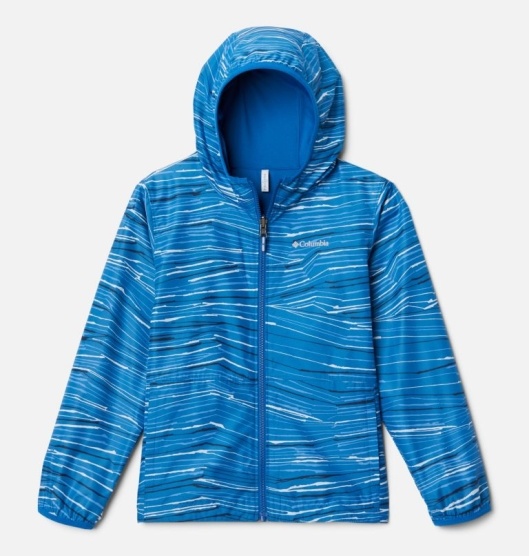 Columbia Pixel Grabber Kids' Rain Jacket Blue | 735-TPOJVD