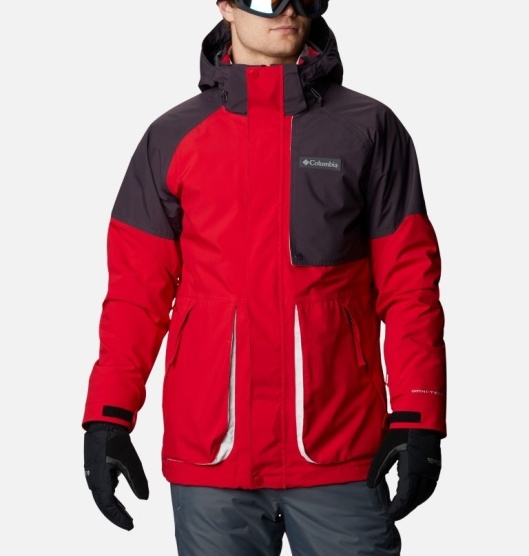 Columbia Post Canyon Men's Ski Jacket Red Purple | 198-LJXCKZ