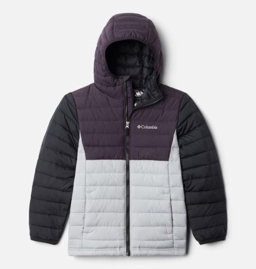 Columbia Powder Lite Kids' Puffer Jacket Purple Black | 267-GLQWTP