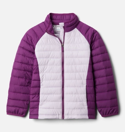 Columbia Powder Lite Kids' Puffer Jacket Pink Navy | 875-GIYWXD