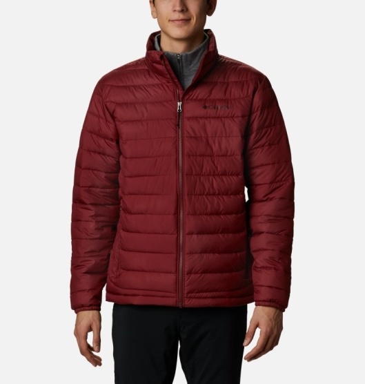 Columbia Powder Lite Men's Insulated Jacket Red | 156-TVXEOL