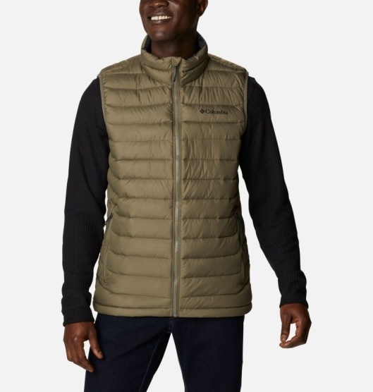 Columbia Powder Lite Men's Vest Green | 734-YDUNBV