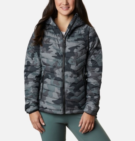 Columbia Powder Lite Women's Hooded Jacket Black | 729-DXIAOV