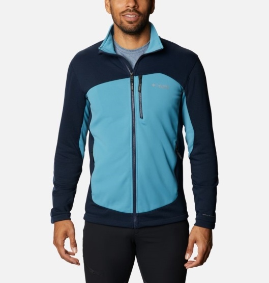 Columbia Powder Men's Fleece Jacket Navy Blue | 673-GMWNST