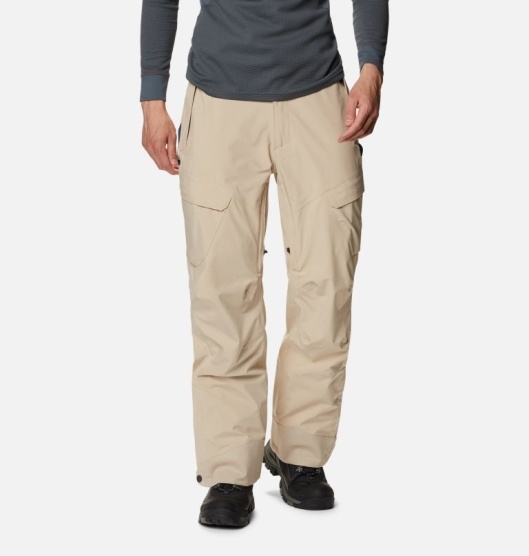 Columbia Powder Stash Men's Ski Pants Khaki | 481-IGNVEP