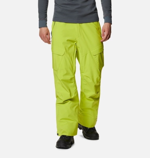 Columbia Powder Stash Men's Ski Pants Yellow | 451-OZFNXY