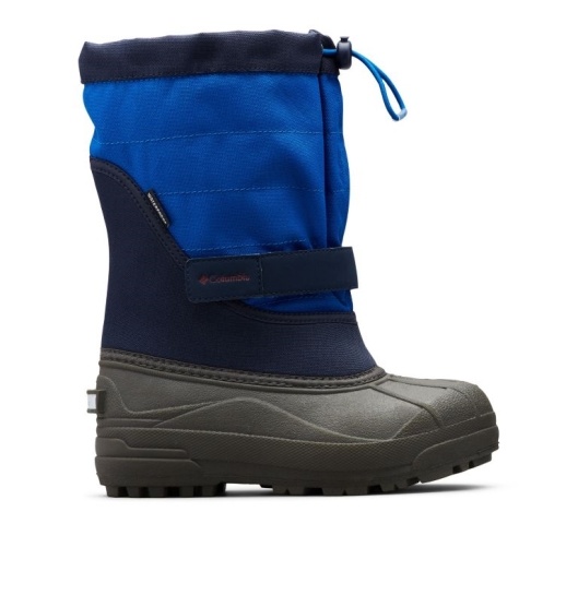 Columbia Powderbug Plus II Kids' Snow Boots Navy | 615-ZTOPMQ