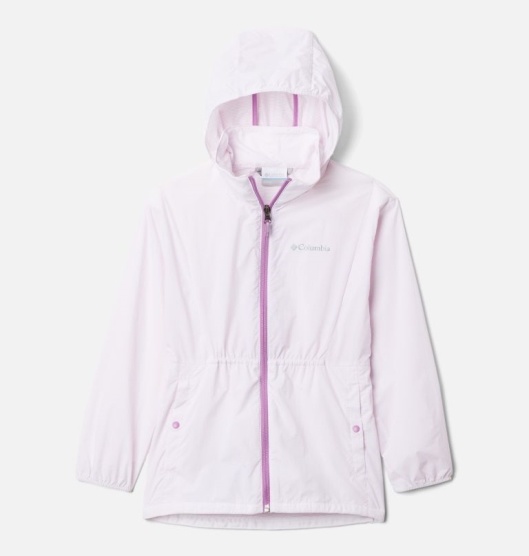 Columbia Punchbowl Kids' Windbreaker White Pink | 382-KMOSBZ